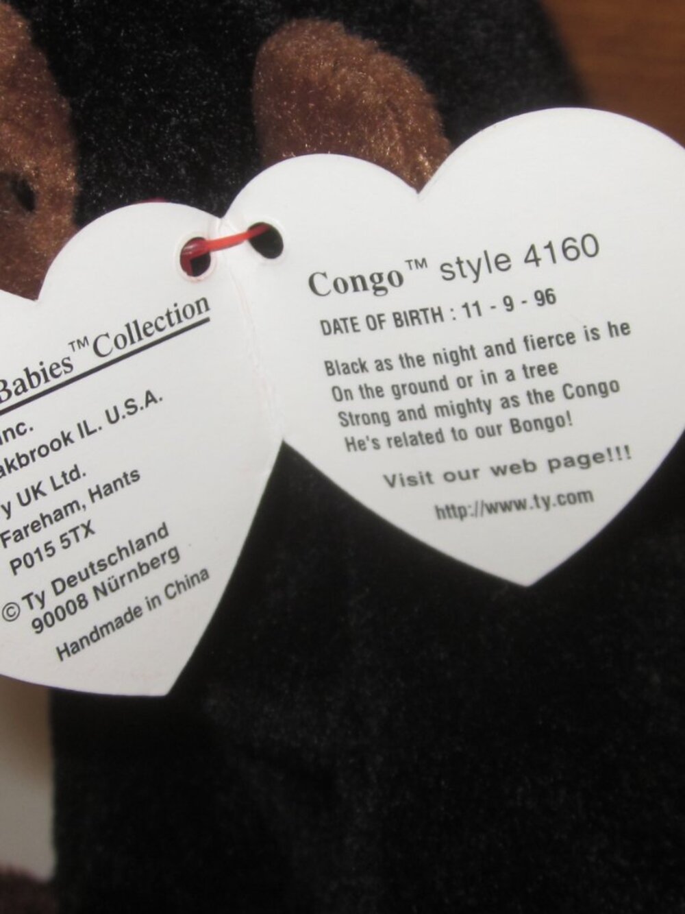 Vintage Beanie Babies Monkey Congo Bongo Bundle - Picture 5 of 5